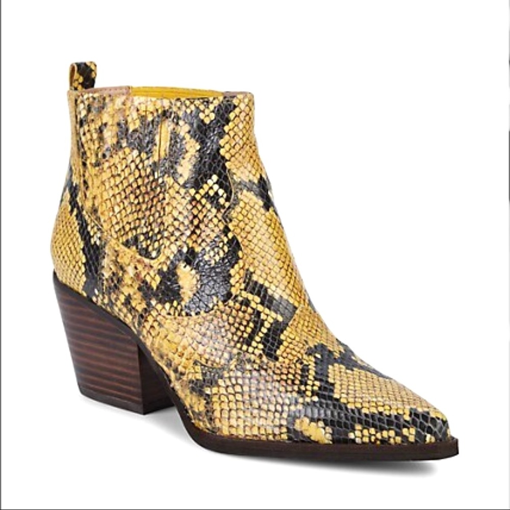 Sam Edelman Winona Snake Print Leather Booties, 5M